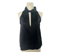 Zara Satin Deep V-Neck Sleeveless Top